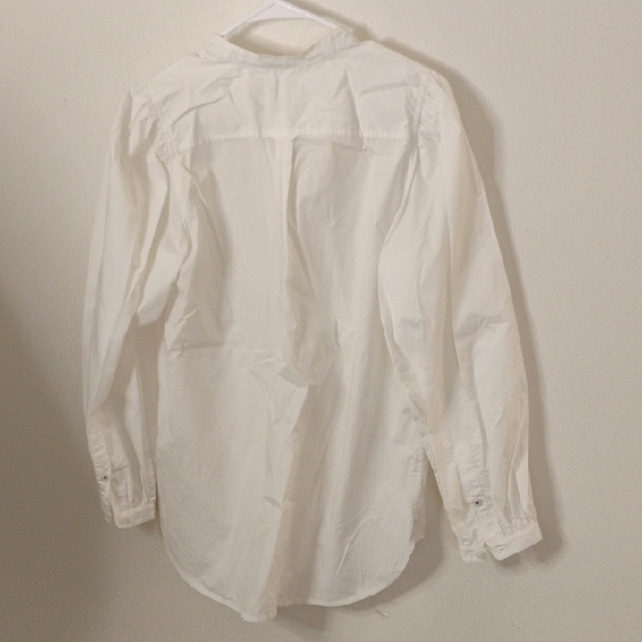 J. Crew Elegant White Button Down Blouse New With Tags Size 4 - Picture 5 of 7